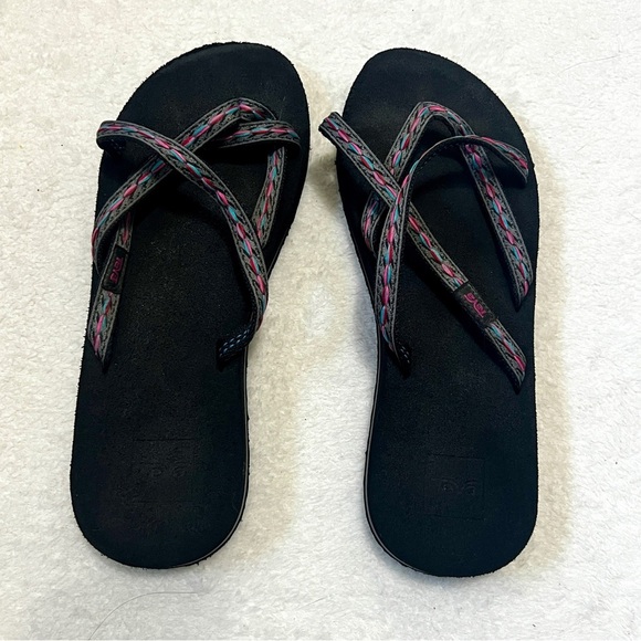TEVA Olowahu Felicitas TEVA Olowahu Felicitas Strappy Flip Flop Sandal - Size 10 - Picture 2 of 10